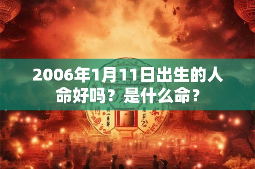 2006年1月11日出生的人命好吗？是什么命？