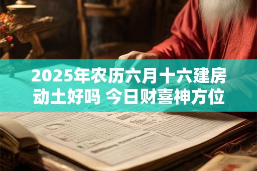 2026年农历六月十六建房动土好吗 今日财喜神方位 2026年农历六月十六建房动土好吗 今日财喜神方位