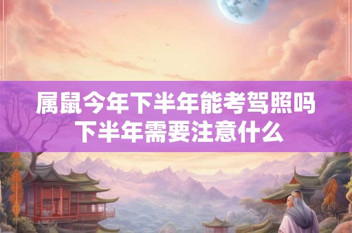 属鼠今年下半年能考驾照吗 下半年需要注意什么