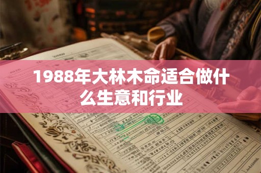 1988年大林木命适合做什么生意和行业
