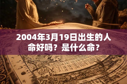 2004年3月19日出生的人命好吗？是什么命？