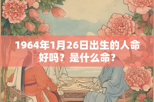 1964年1月26日出生的人命好吗？是什么命？