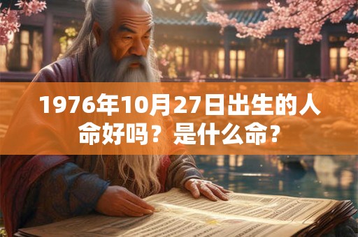 1976年10月27日出生的人命好吗？是什么命？