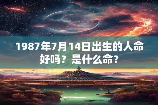 1987年7月14日出生的人命好吗？是什么命？