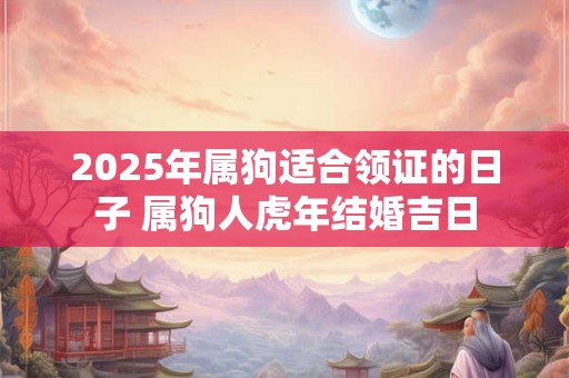 2026年属狗适合领证的日子 属狗人虎年结婚吉日