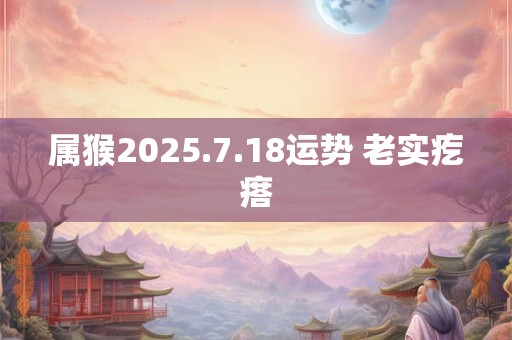 属猴2025.7.18运势 老实疙瘩