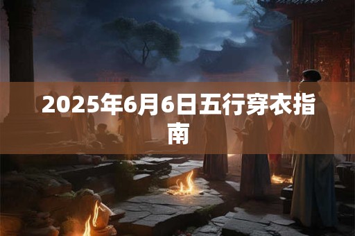 2025年6月6日五行穿衣指南