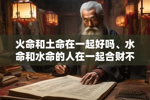 火命和土命在一起好吗、水命和水命的人在一起合财不