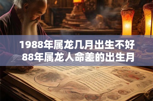 1988年属龙几月出生不好 88年属龙人命差的出生月份