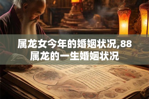 属龙女今年的婚姻状况,88属龙的一生婚姻状况