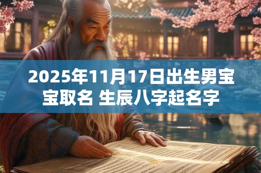 2025年11月17日出生男宝宝取名 生辰八字起名字