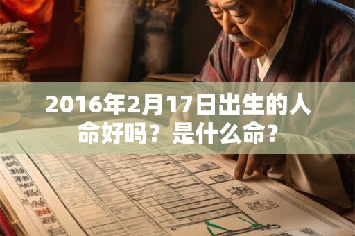 2016年2月17日出生的人命好吗？是什么命？
