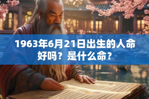 1963年6月21日出生的人命好吗？是什么命？