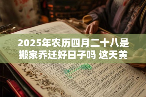 2025年农历四月二十八是搬家乔迁好日子吗 这天黄历宜忌