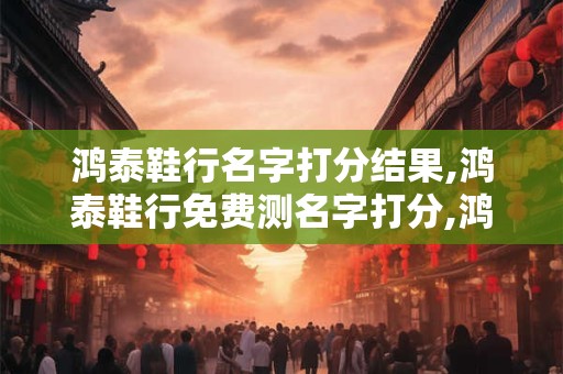 鸿泰鞋行名字打分结果,鸿泰鞋行免费测名字打分,鸿泰鞋行周易免费测名字打分