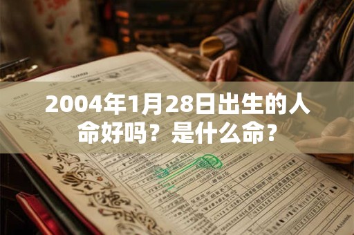 2004年1月28日出生的人命好吗？是什么命？