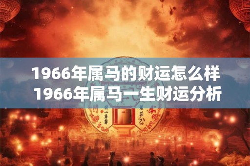 1966年属马的财运怎么样 1966年属马一生财运分析