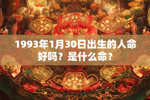 1993年1月30日出生的人命好吗？是什么命？