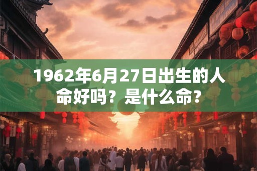 1962年6月27日出生的人命好吗？是什么命？