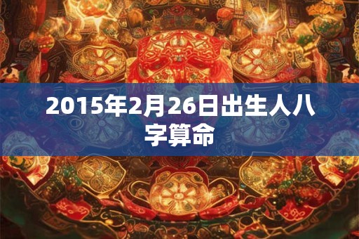 2015年2月26日出生人八字算命