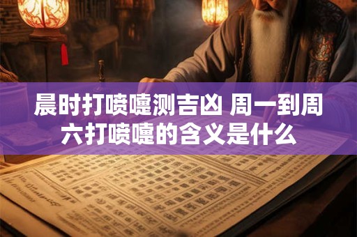 晨时打喷嚏测吉凶 周一到周六打喷嚏的含义是什么