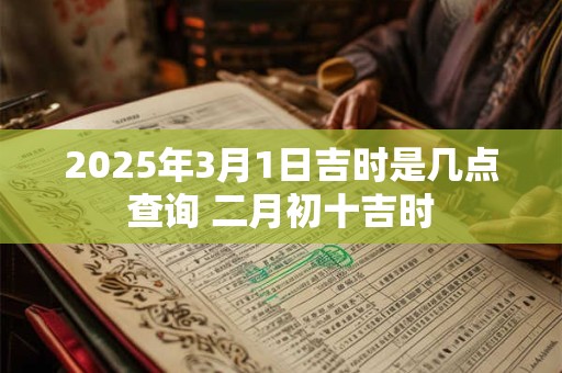 2025年3月1日吉时是几点查询 二月初十吉时