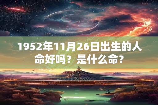 1952年11月26日出生的人命好吗？是什么命？