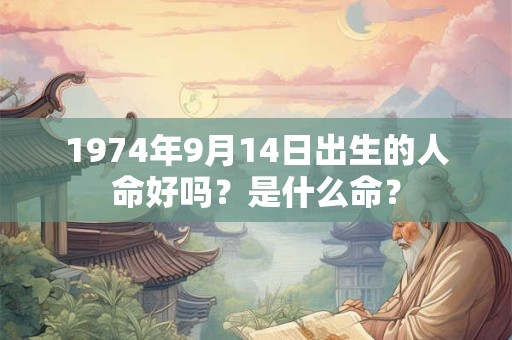 1974年9月14日出生的人命好吗？是什么命？