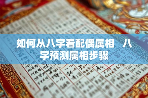 如何从八字看配偶属相   八字预测属相步骤