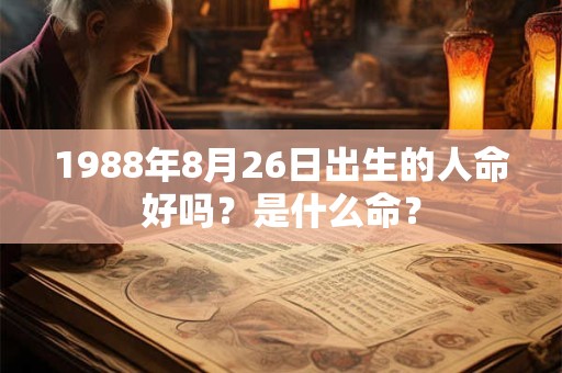 1988年8月26日出生的人命好吗？是什么命？