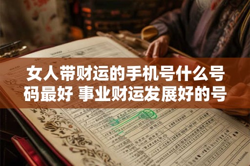 女人带财运的手机号什么号码最好 事业财运发展好的号码