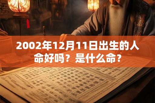 2002年12月11日出生的人命好吗？是什么命？