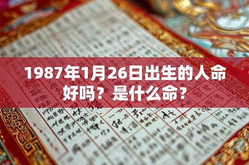 1987年1月26日出生的人命好吗？是什么命？