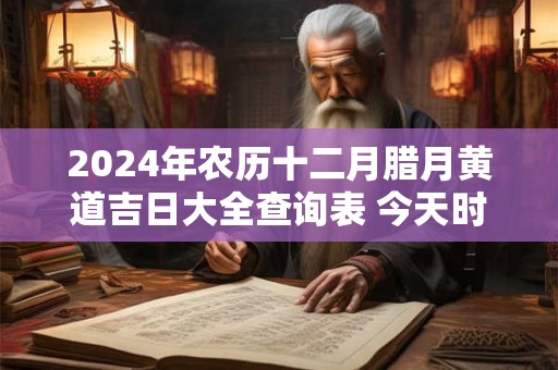 2024年农历十二月腊月黄道吉日大全查询表 今天时辰宜忌凶吉