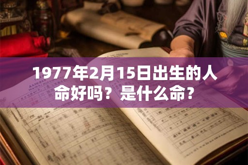 1977年2月15日出生的人命好吗？是什么命？