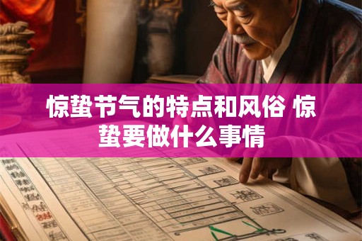 惊蛰节气的特点和风俗 惊蛰要做什么事情