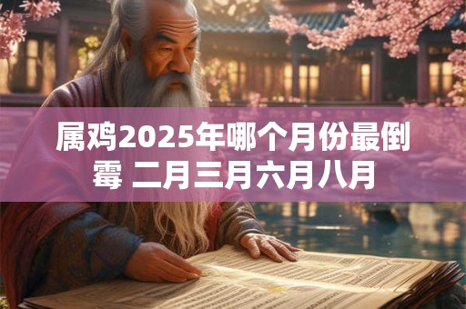 属鸡2025年哪个月份最倒霉 二月三月六月八月