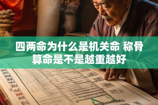 四两命为什么是机关命 称骨算命是不是越重越好