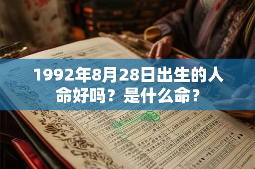 1992年8月28日出生的人命好吗？是什么命？