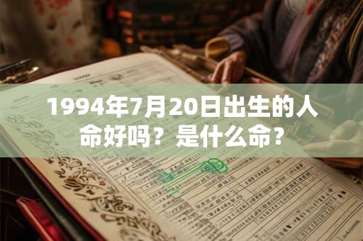 1994年7月20日出生的人命好吗？是什么命？
