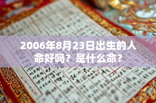 2006年8月23日出生的人命好吗？是什么命？