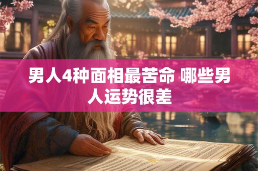 男人4种面相最苦命 哪些男人运势很差