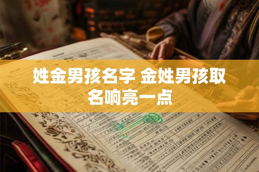姓金男孩名字 金姓男孩取名响亮一点 姓金男孩名字 金姓男孩取名响亮一点
