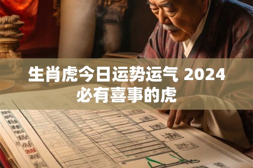 生肖虎今日运势运气 2024必有喜事的虎