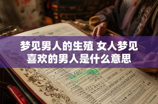 梦见男人的生殖 女人梦见喜欢的男人是什么意思