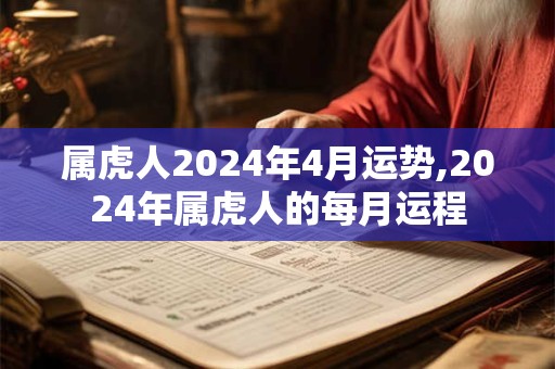 属虎人2024年4月运势,2024年属虎人的每月运程