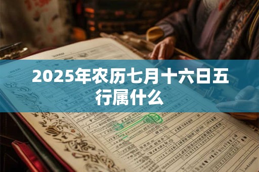 2025年农历七月十六日五行属什么