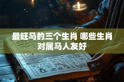 最旺马的三个生肖 哪些生肖对属马人友好