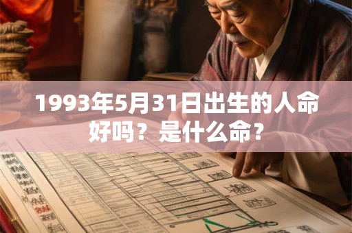 1993年5月31日出生的人命好吗？是什么命？