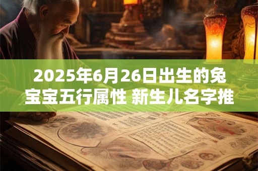 2025年6月26日出生的兔宝宝五行属性 新生儿名字推荐